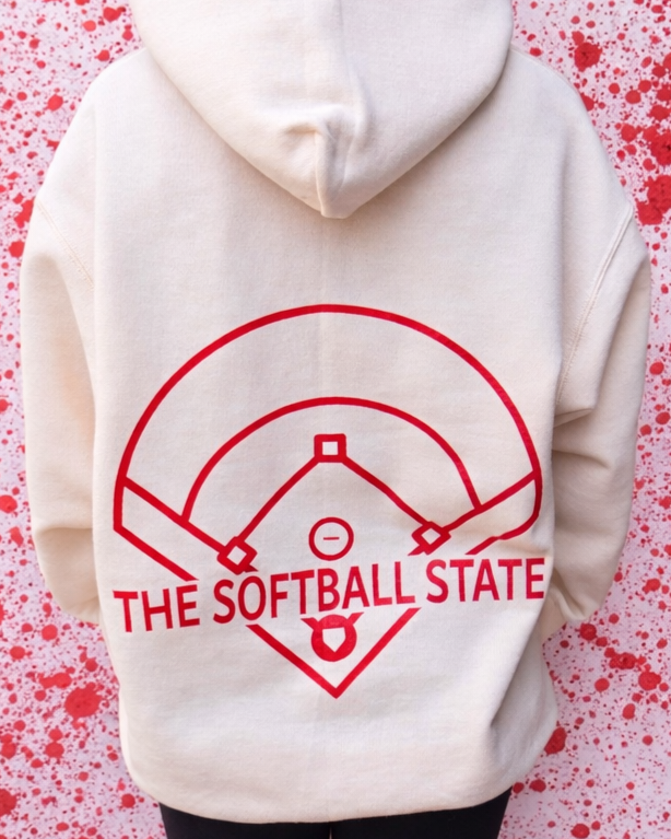 Diamond State Softball Hoodie-Natural