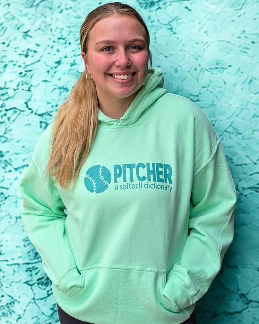 Pitcher Softball Hoodie-Mint