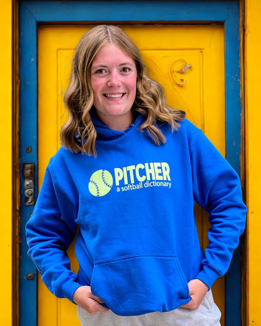 Pitcher Softball Hoodie-Royal