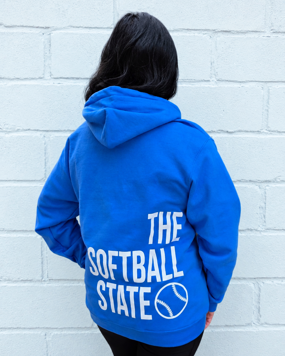 The Softball State Hoodie-Blue