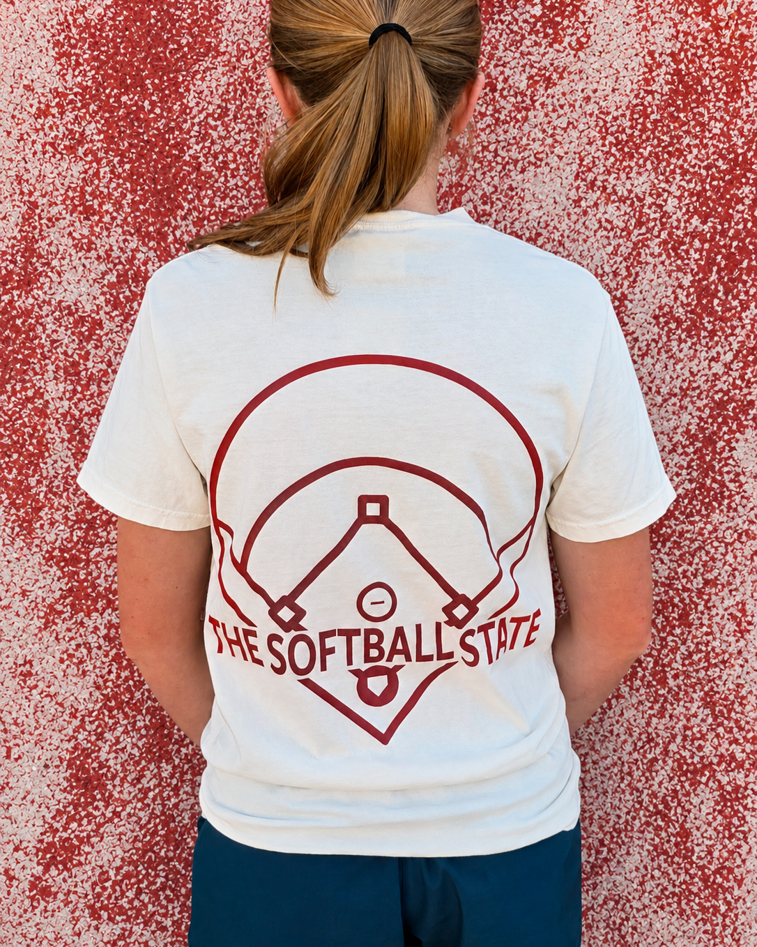 Diamond State Softball T-shirt-Red