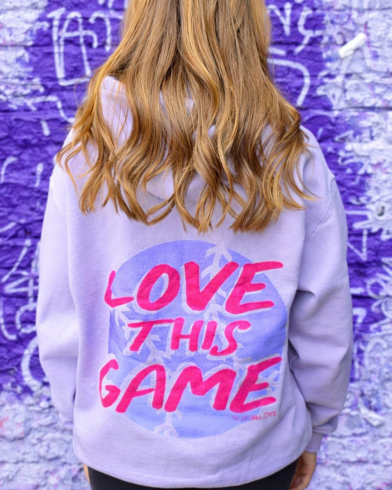Love This Game Softball Hoodie-Lilac