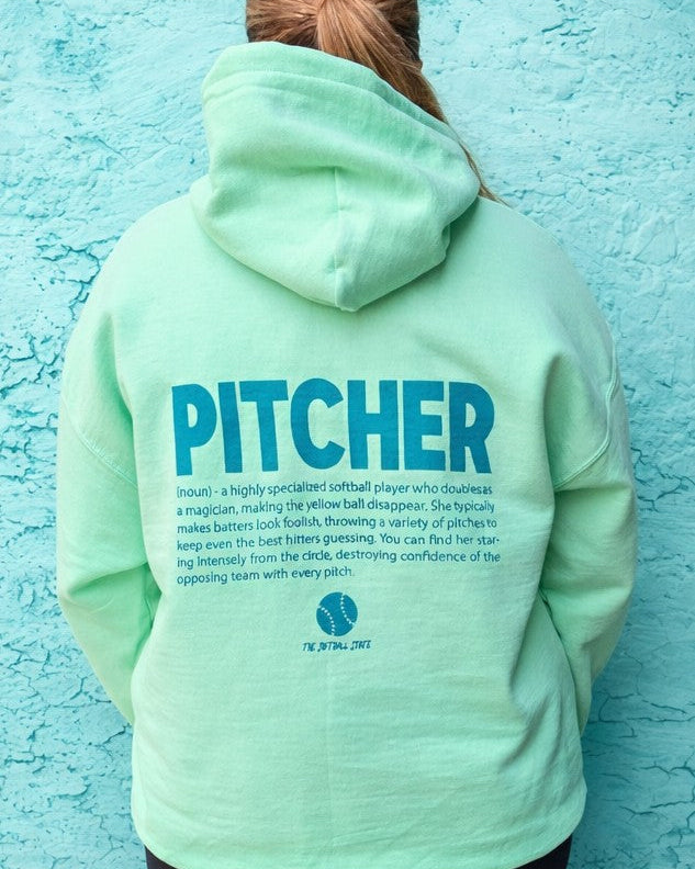 Pitcher Softball Hoodie-Mint