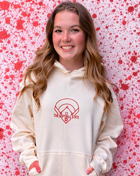 Diamond State Softball Hoodie-Natural